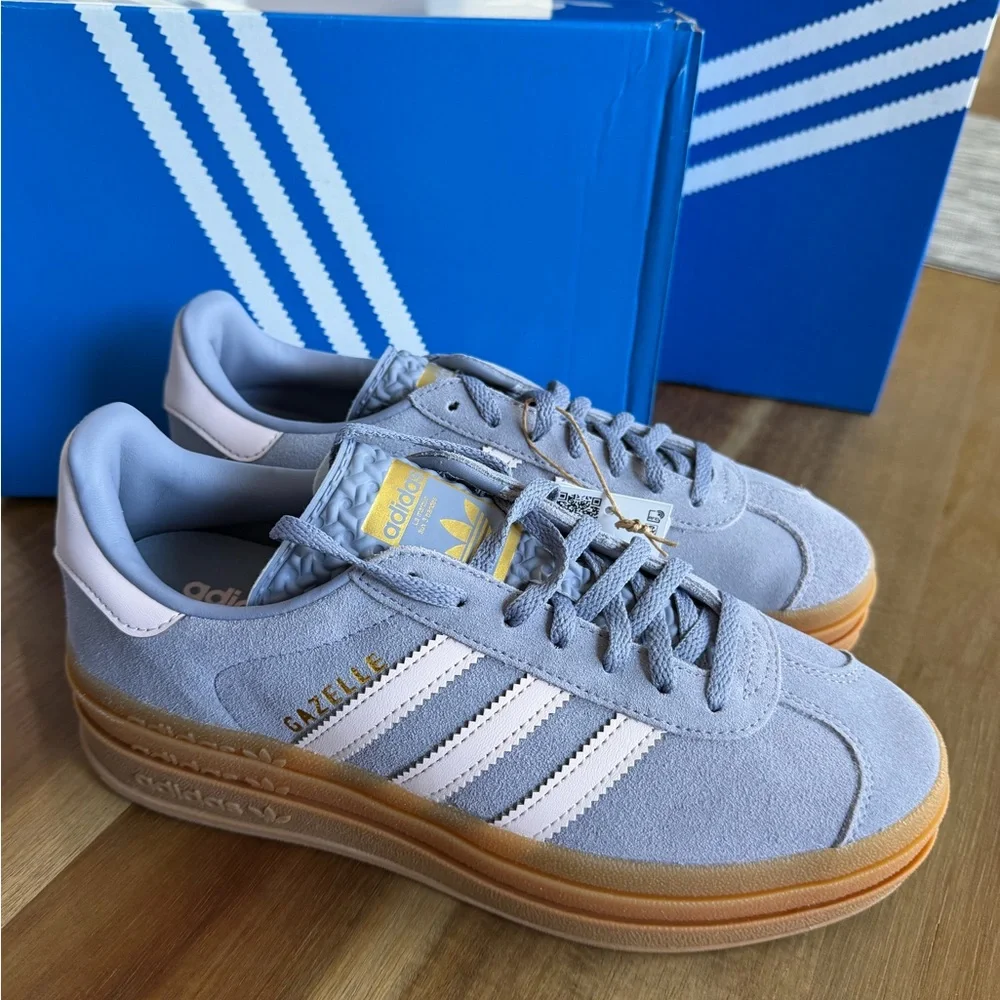 adidas Gazelle Bold J Silver Violet / Almost Pink / Gum - Picture 7 of 9